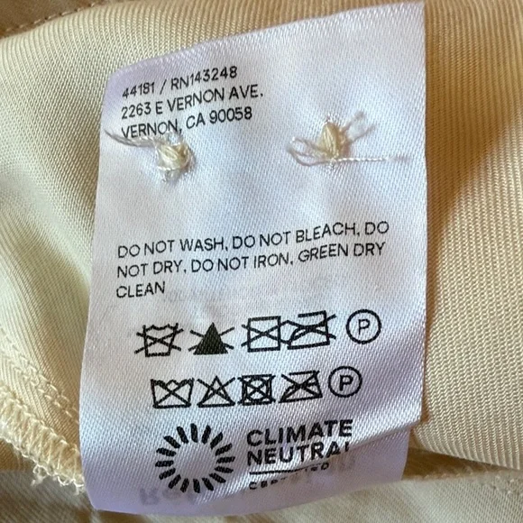 Reformation Cream Trousers with Pockets size 4 - Picture 8 of 8